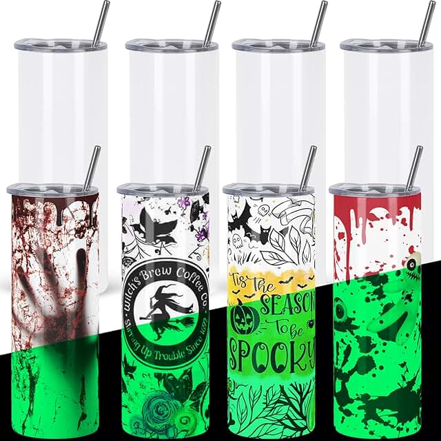 Custom glow in the dark 20 oz tumbler