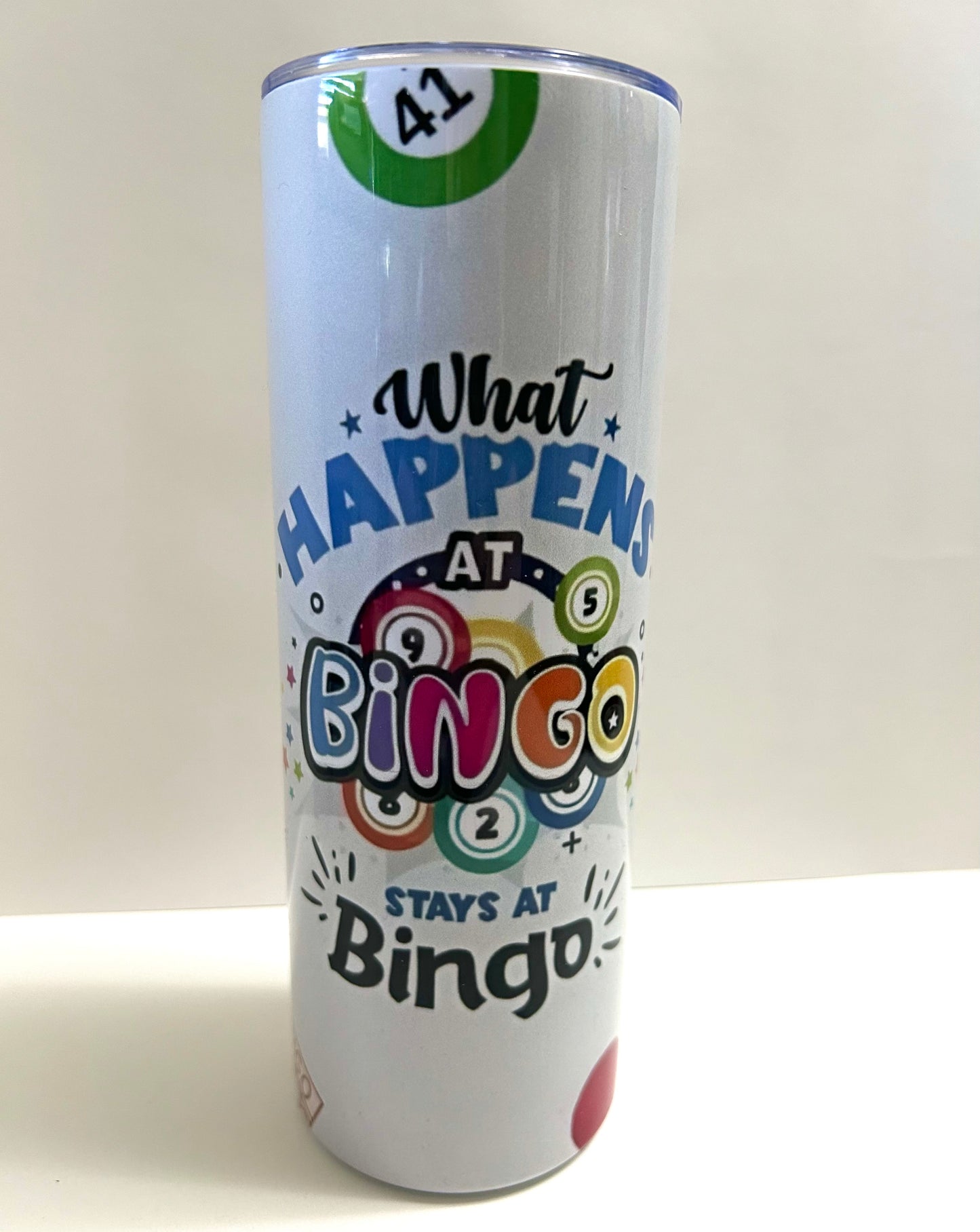 What happens at bingo 20 oz tumbler