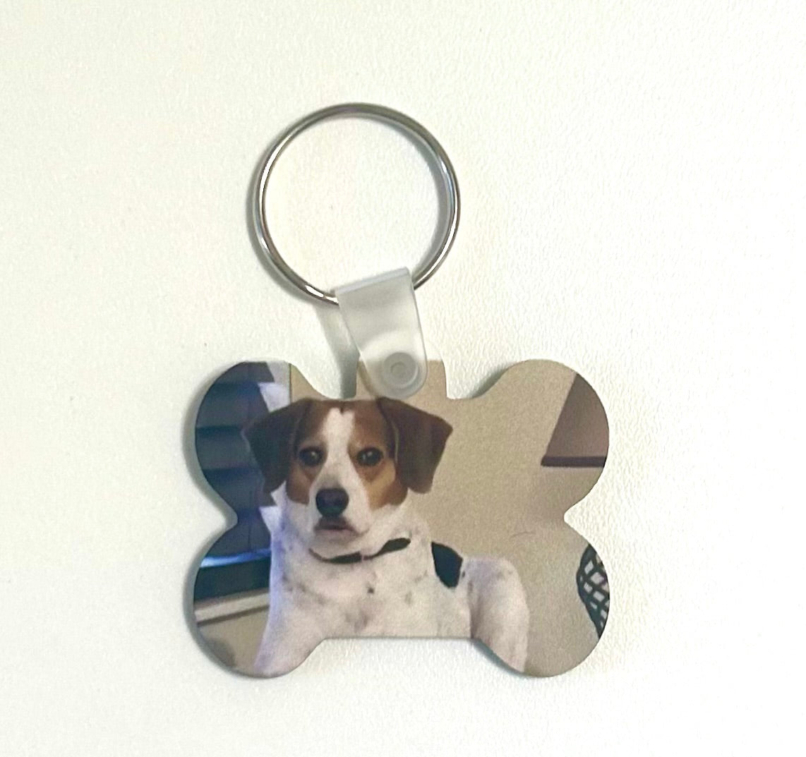 Custom dog bone keychain