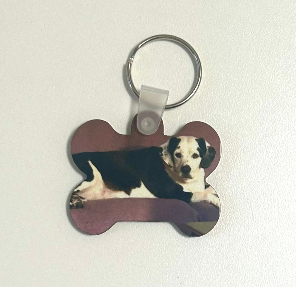 Custom dog bone keychain