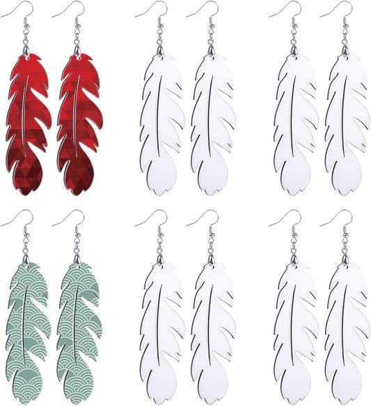 Custom feather earrings