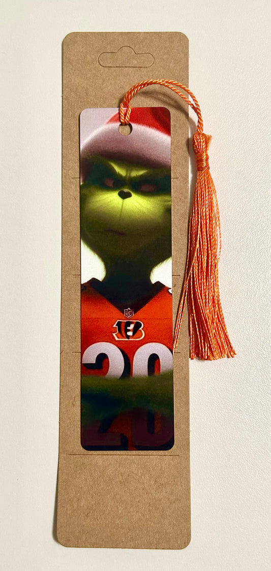 Grinch’s Bengals Christmas bookmark