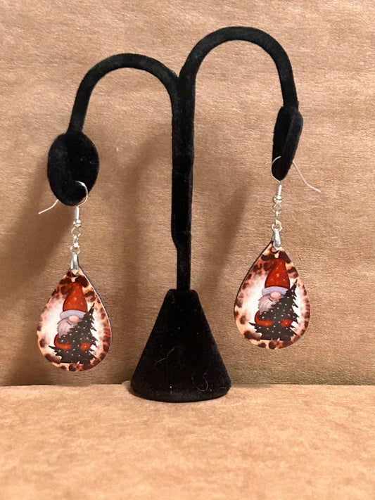 Christmas tree gnomes earrings