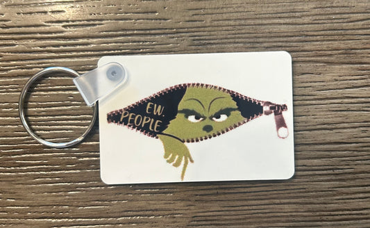 Ew people Grinch keychain