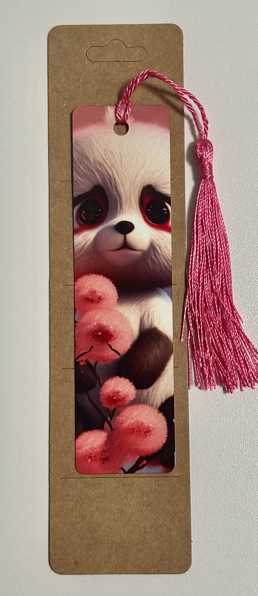 Pretty pink panda bookmark