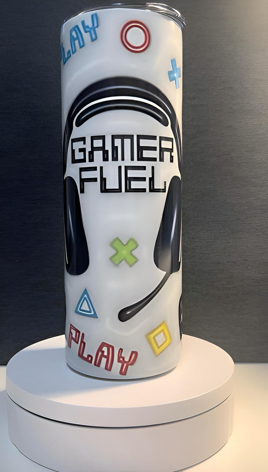 Gamer fuel glow in the dark 20 oz tumbler